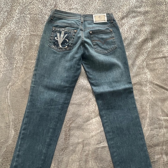 Versace Rhinestone Denim - Picture 1 of 5